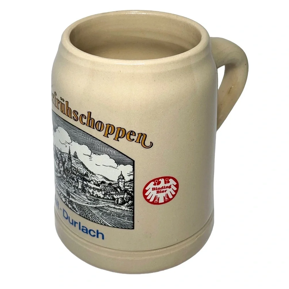 Vintage West German‎ Beer Stein Alt-Durlach Binding Bier 0.5L Stoneware Mug